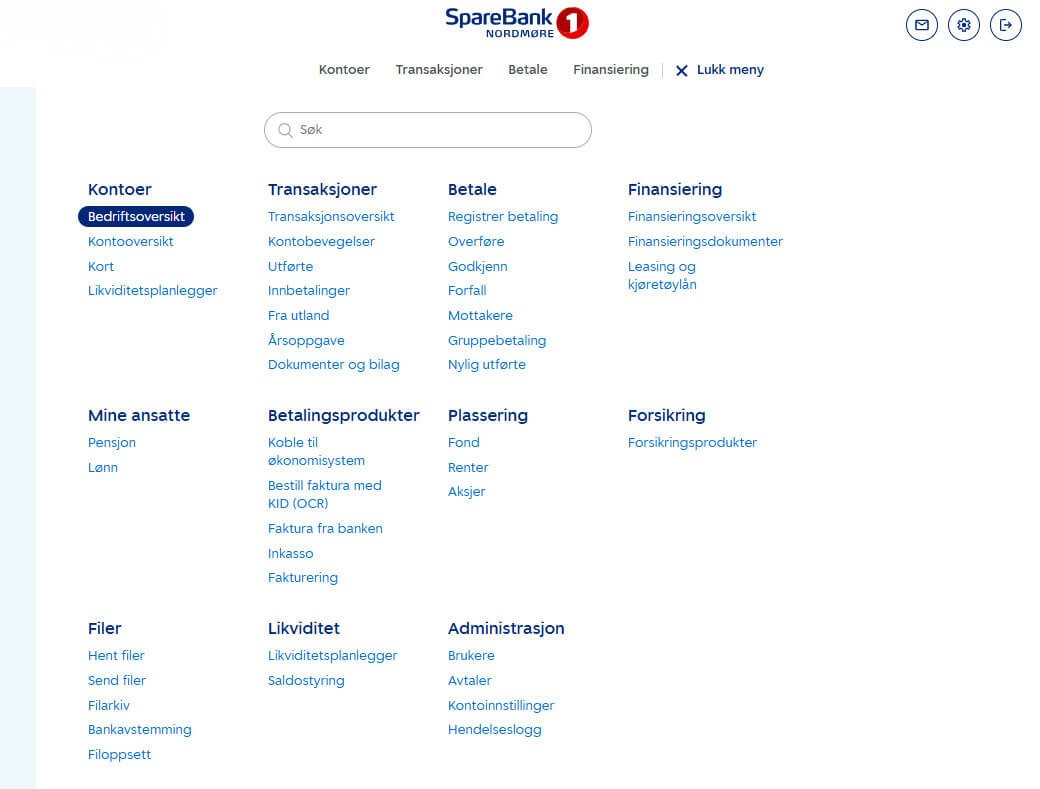 Skjermbilde av bestillingsskjema