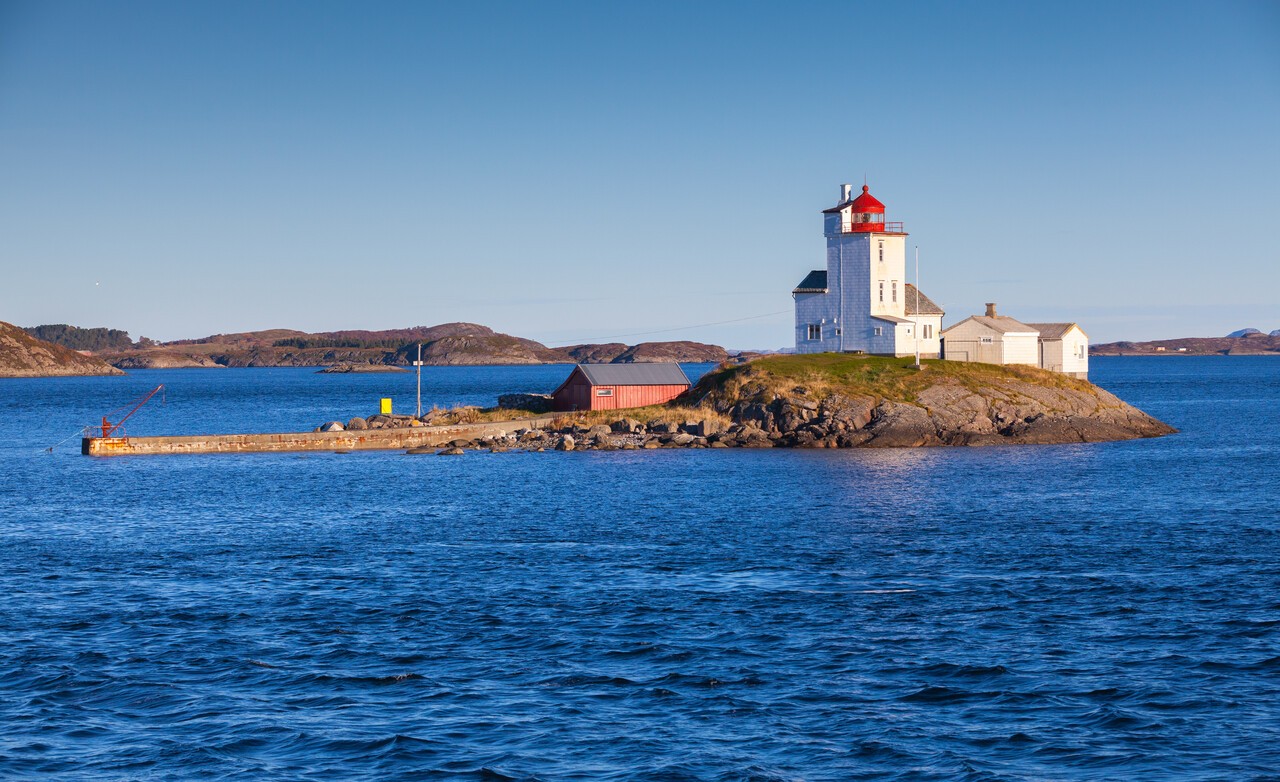 Tyrhaug Lighthouse. Coastal lighthouse tower located in Smola Municipality, More og Romsdal county, Norway. The lighthouse was established in 1833