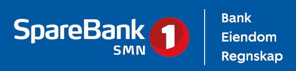 SpareBank 1 SMN logo, Finanshuset med bank, eiendom og regnskap. Negativ.