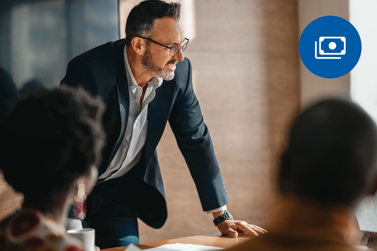 investment banking illustrasjonsbilde med ikon