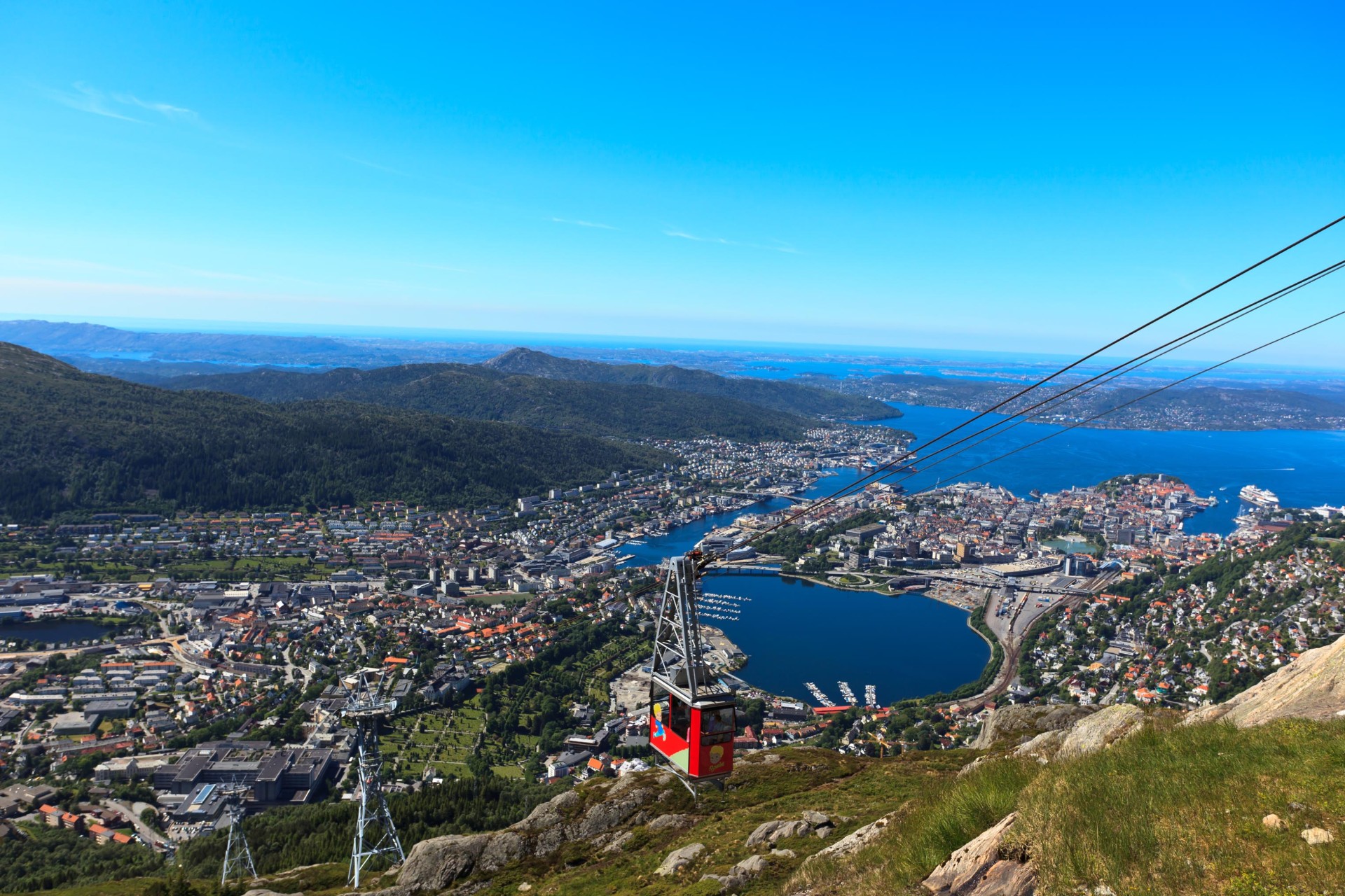 Ulriken Aerial tramway in Bergen, Norway