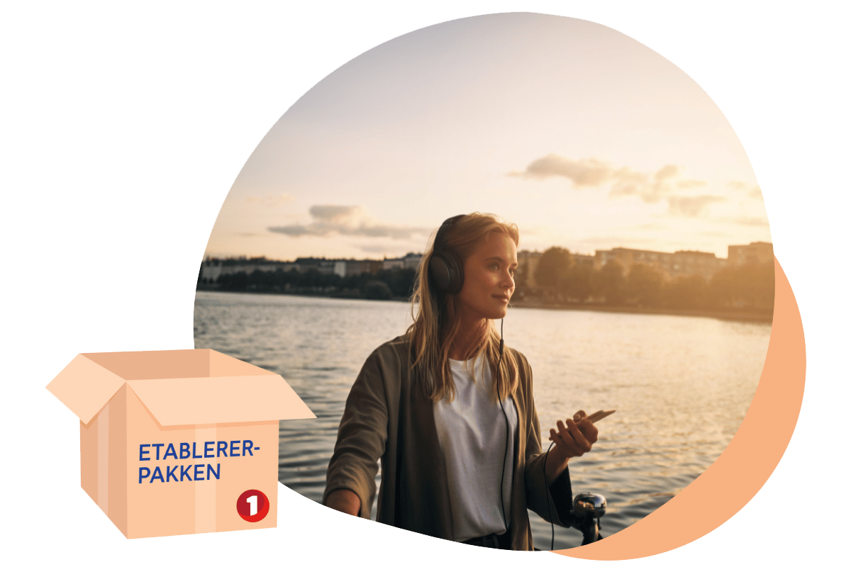 ung etablerer med etablererpakke-illustrasjon. foto. 