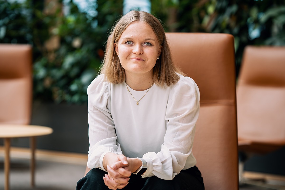 Maren fra sikkerhet i Finansparken. Foto .