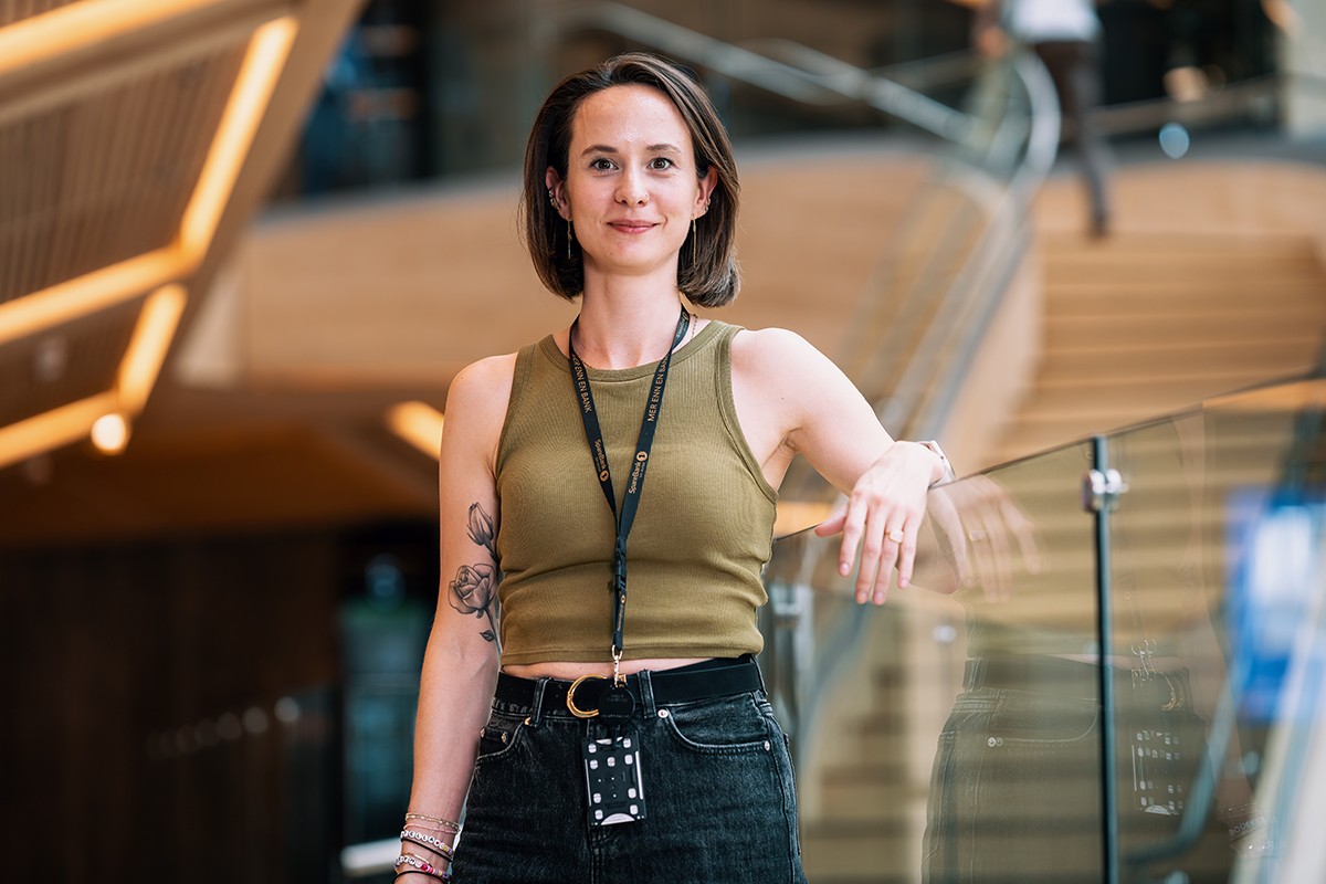 Mari i Finansparken. Foto. 