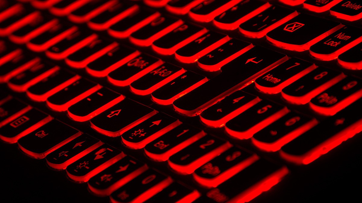 rødt tastatur