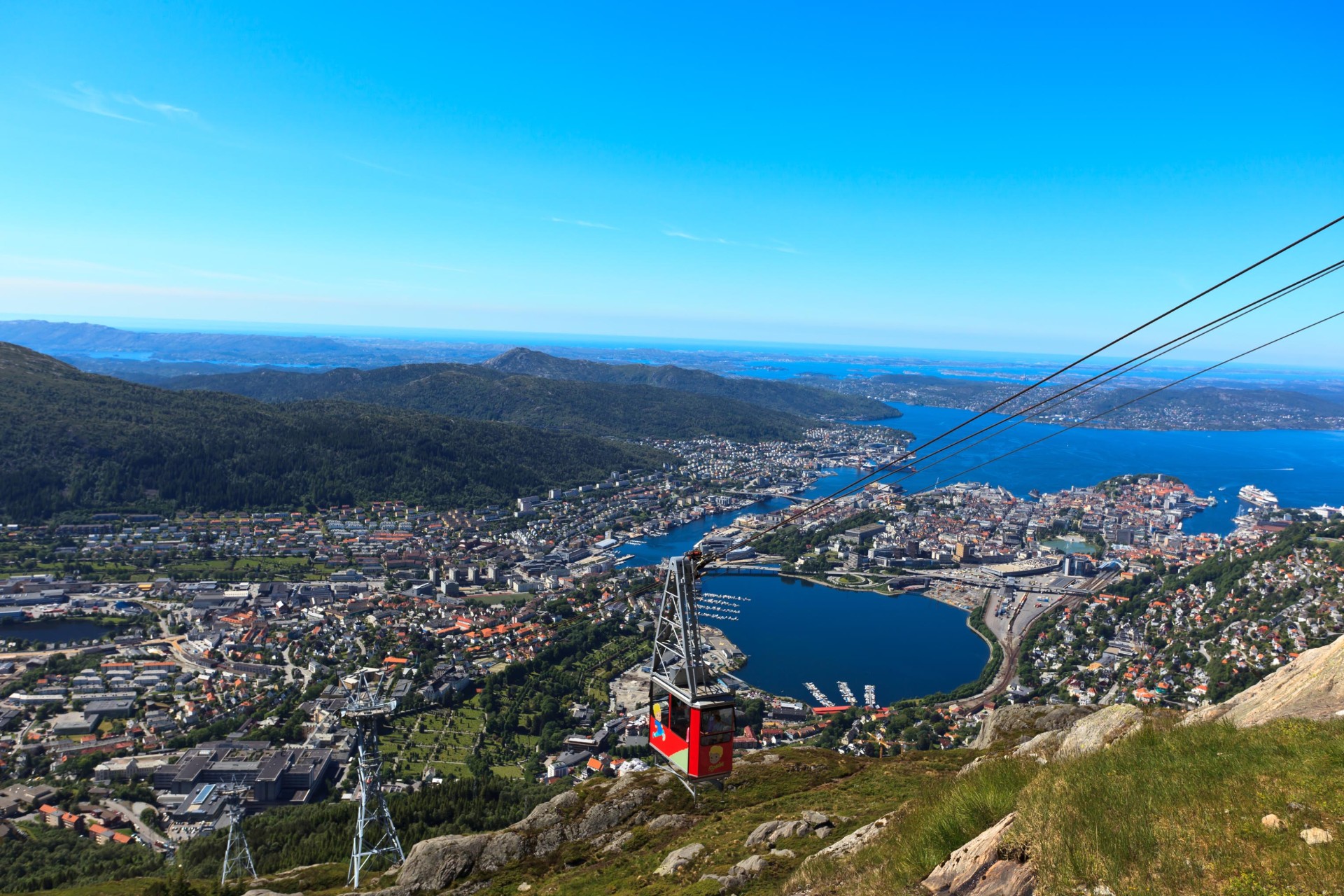 Ulriken Aerial tramway in Bergen, Norway