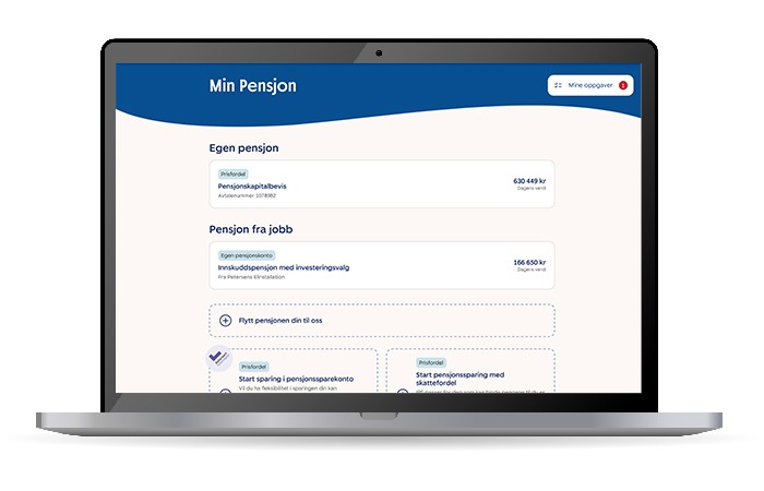 Min pensjon i nettbanken