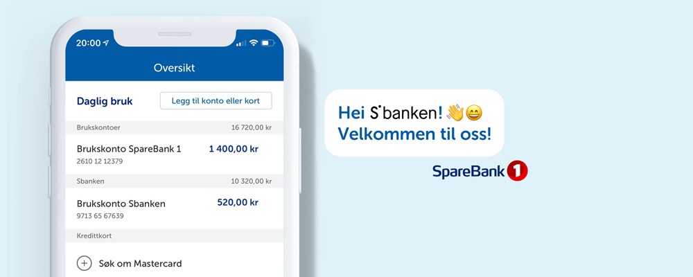 SpareBank 1 og Sbanken i mobilbanken